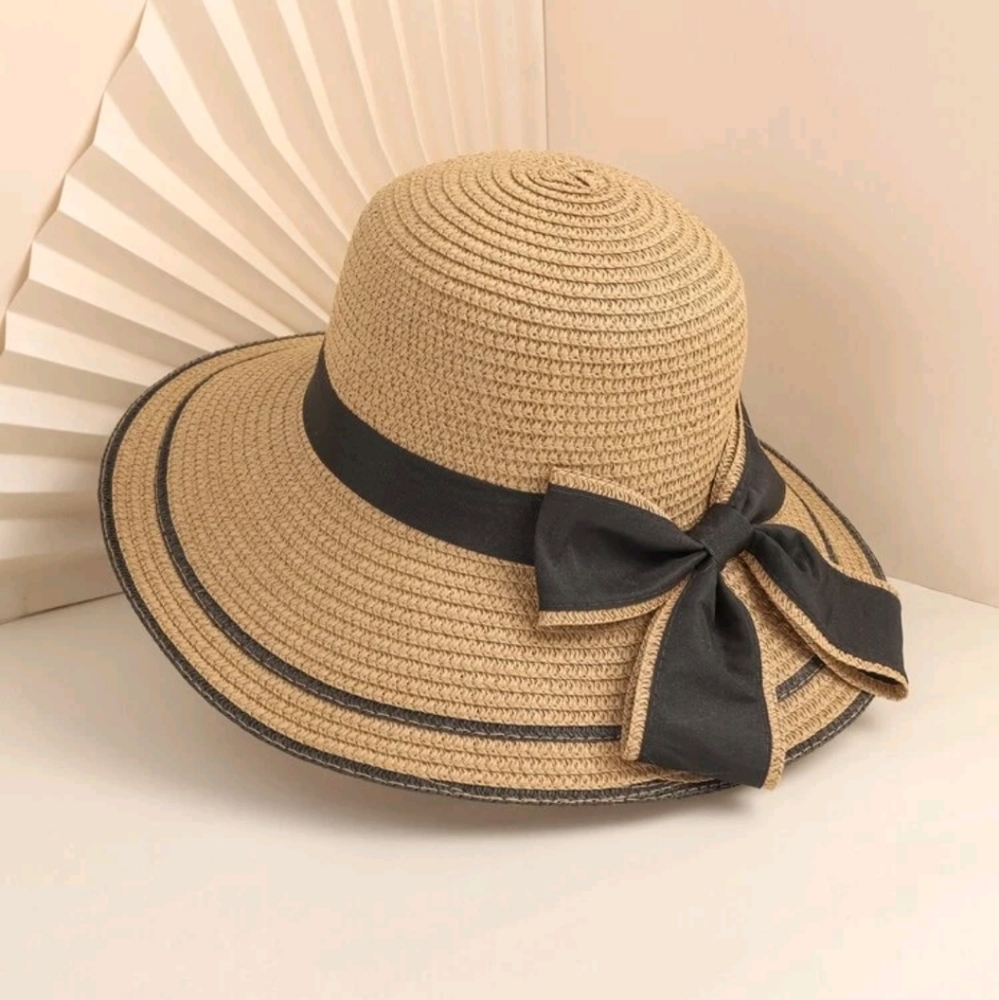 Straw Hat with Bow